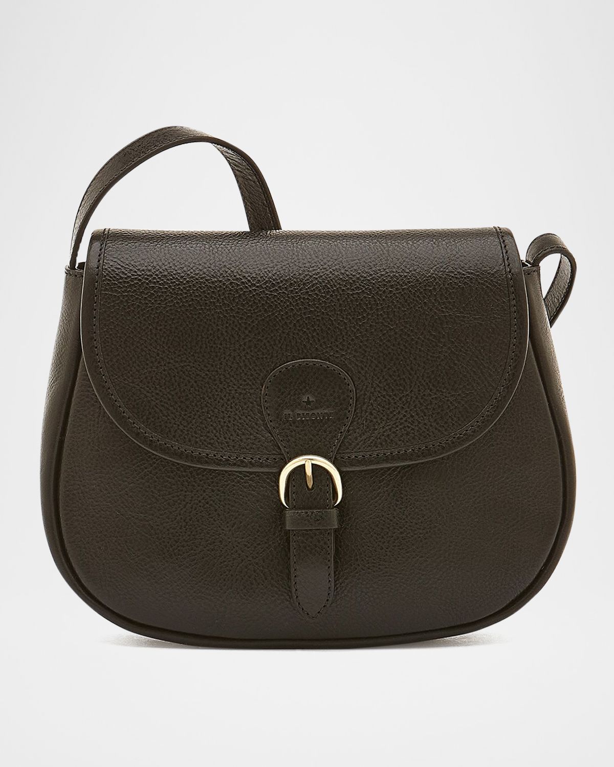 Il Bisonte Novecento Leather Saddle Crossbody Bag