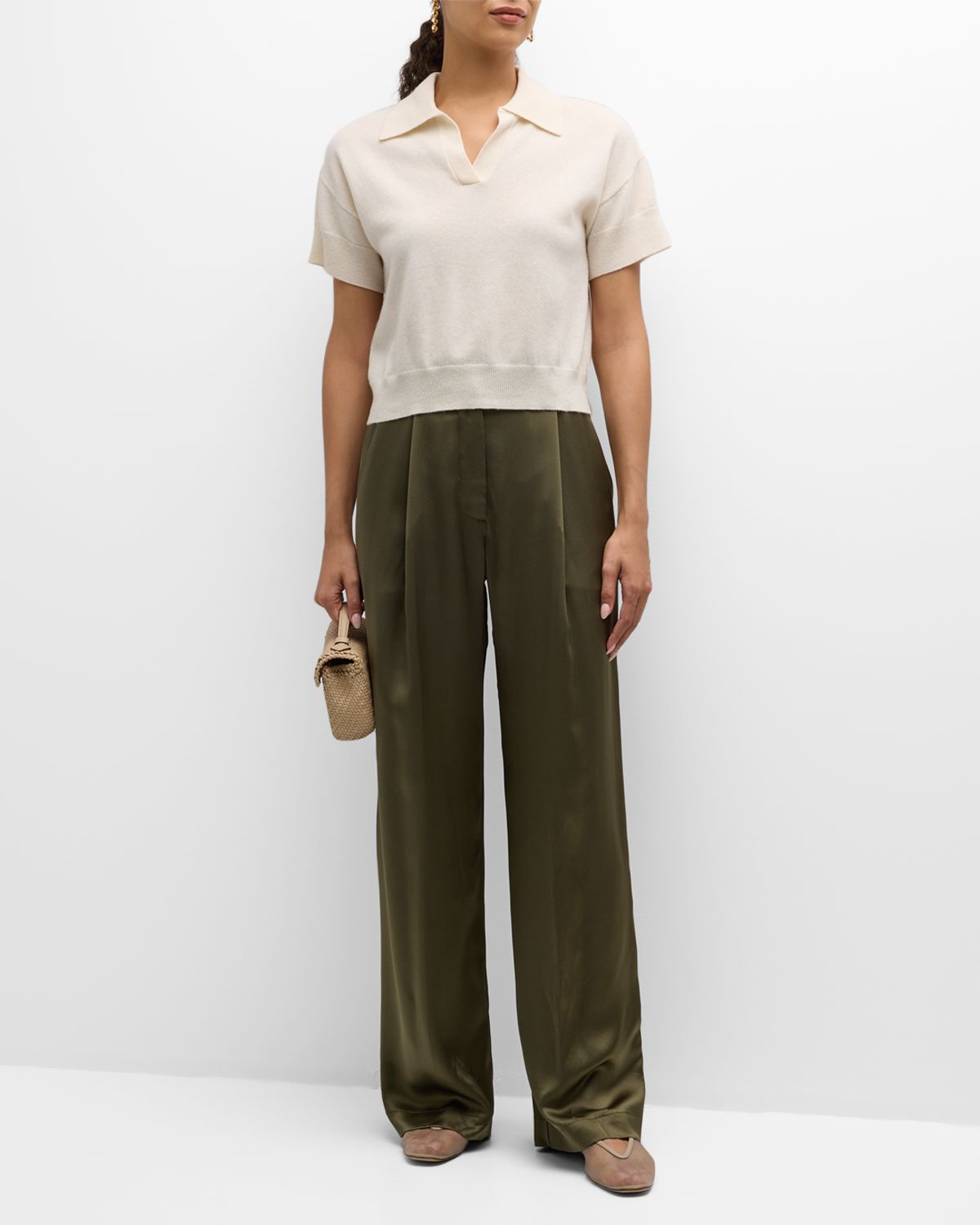 Sablyn Mirabelle Cashmere Short-Sleeve Polo