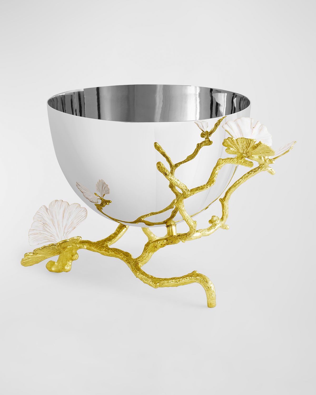 Michael Aram Butterfly Ginkgo White & Gold Small Bowl
