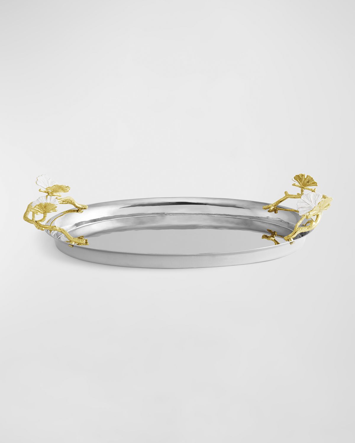 Michael Aram Butterfly Ginkgo White & Gold Medium Tray