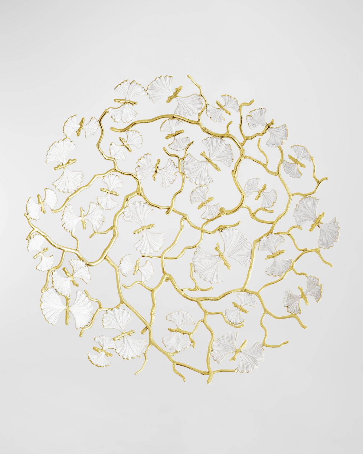Michael Aram Butterfly Ginkgo White & Gold Centerpiece Bowl