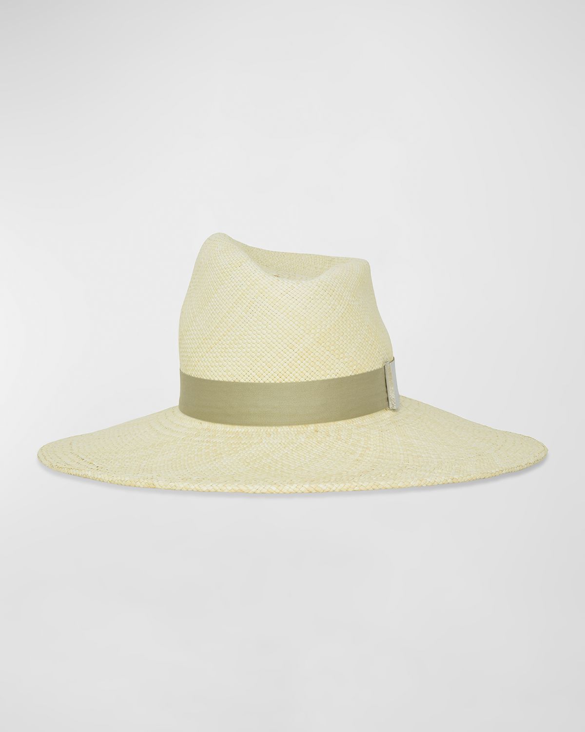 Gigi Burris Drake Asymmetric Straw Fedora