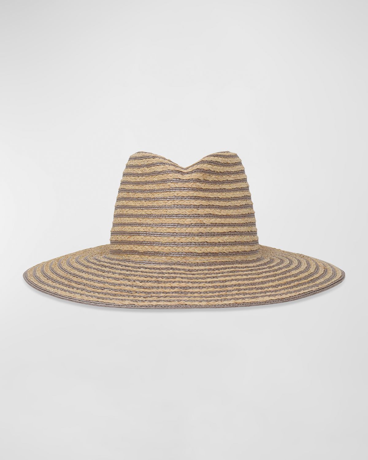 Gigi Burris Jeanne Striped Straw Fedora