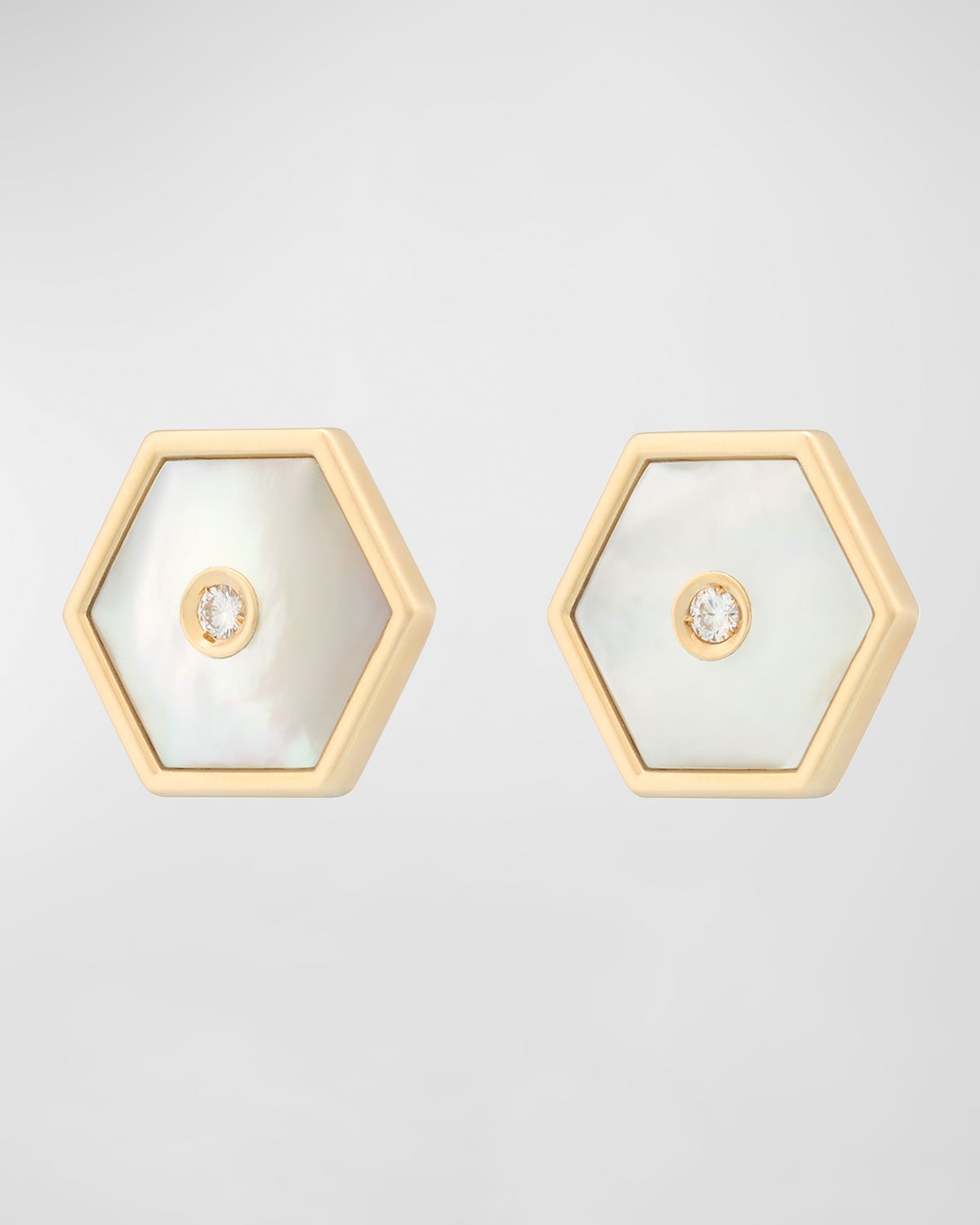 Miseno Baia Sommersa Mother-of-Pearl and Diamond Stud Earrings