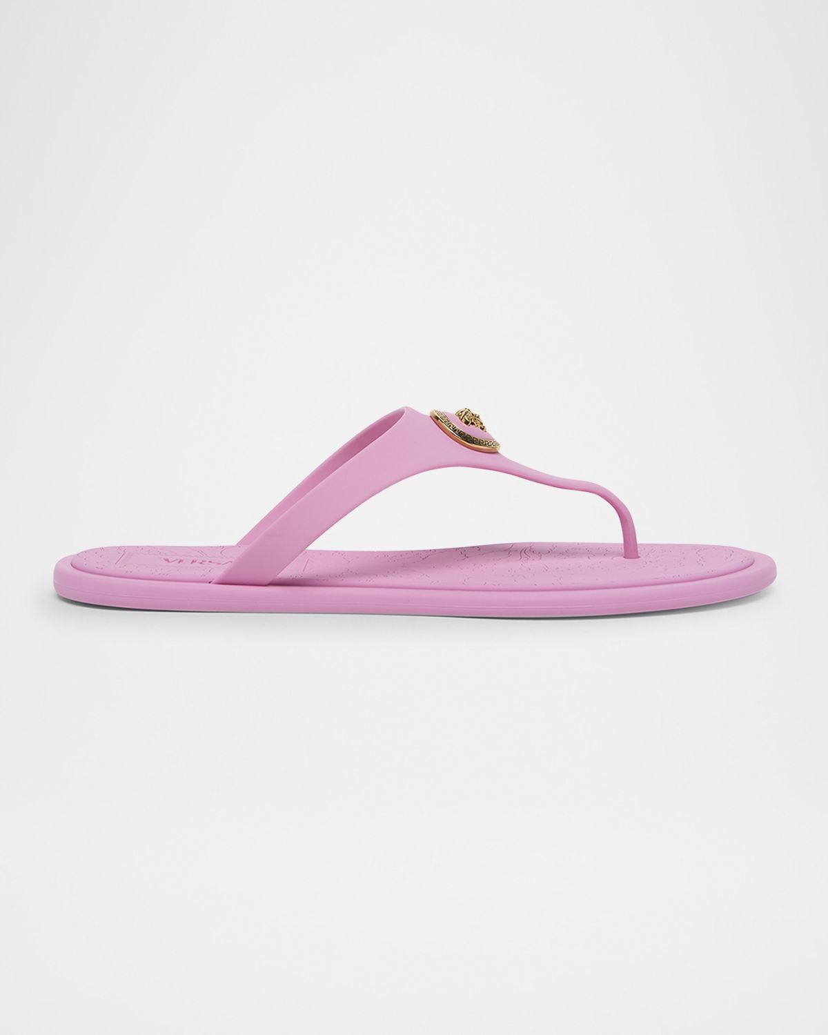 Versace Alia Medusa Rubber Thong Sandals