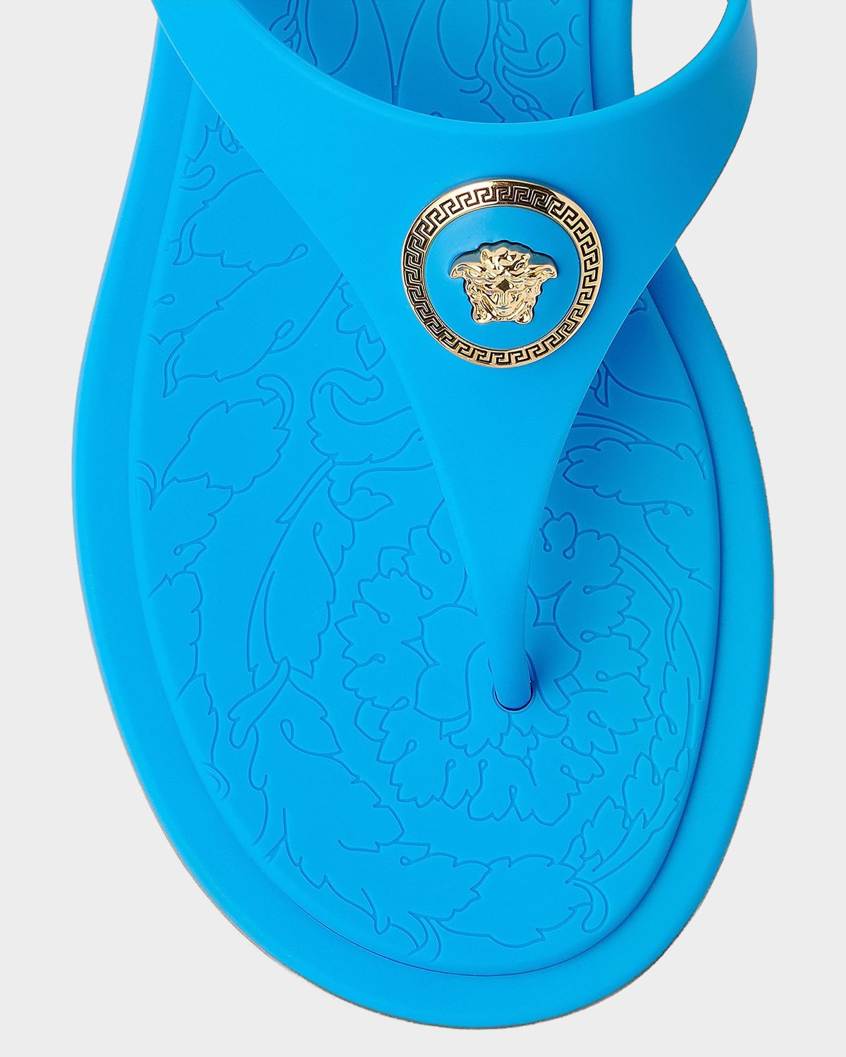 Versace Alia Medusa Rubber Thong Sandals | Thumbnail 3
