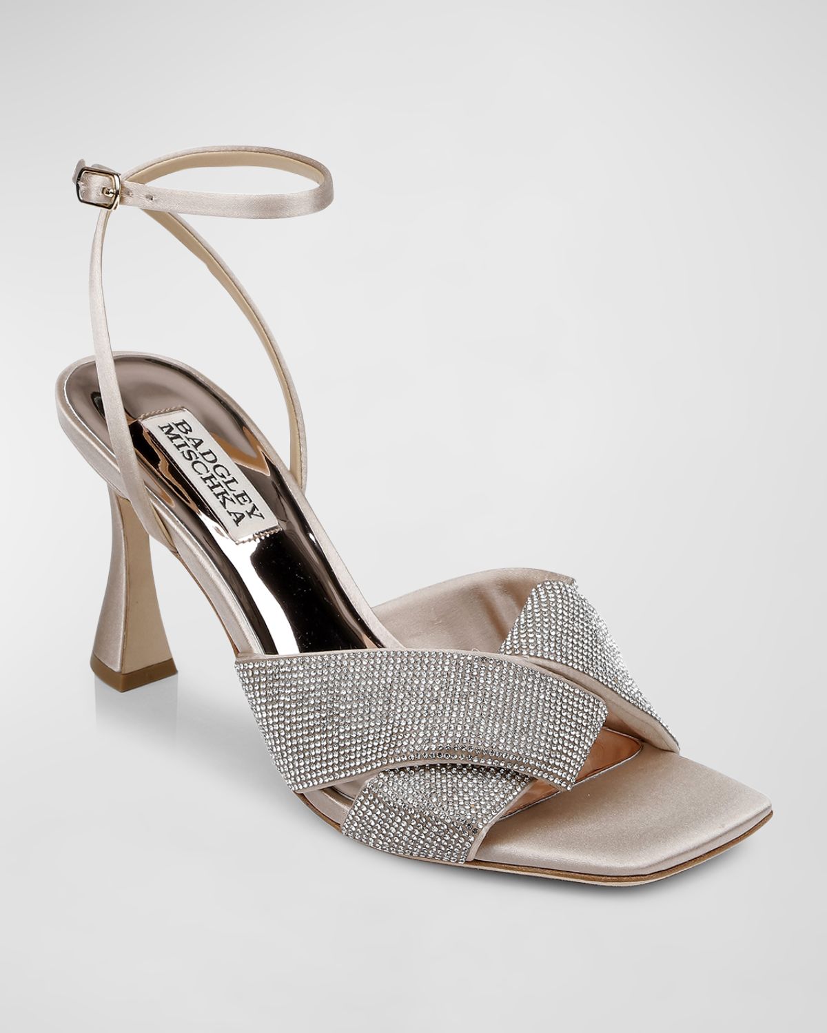 Badgley Mischka Brinlee Embellished Ankle-Strap Sandals