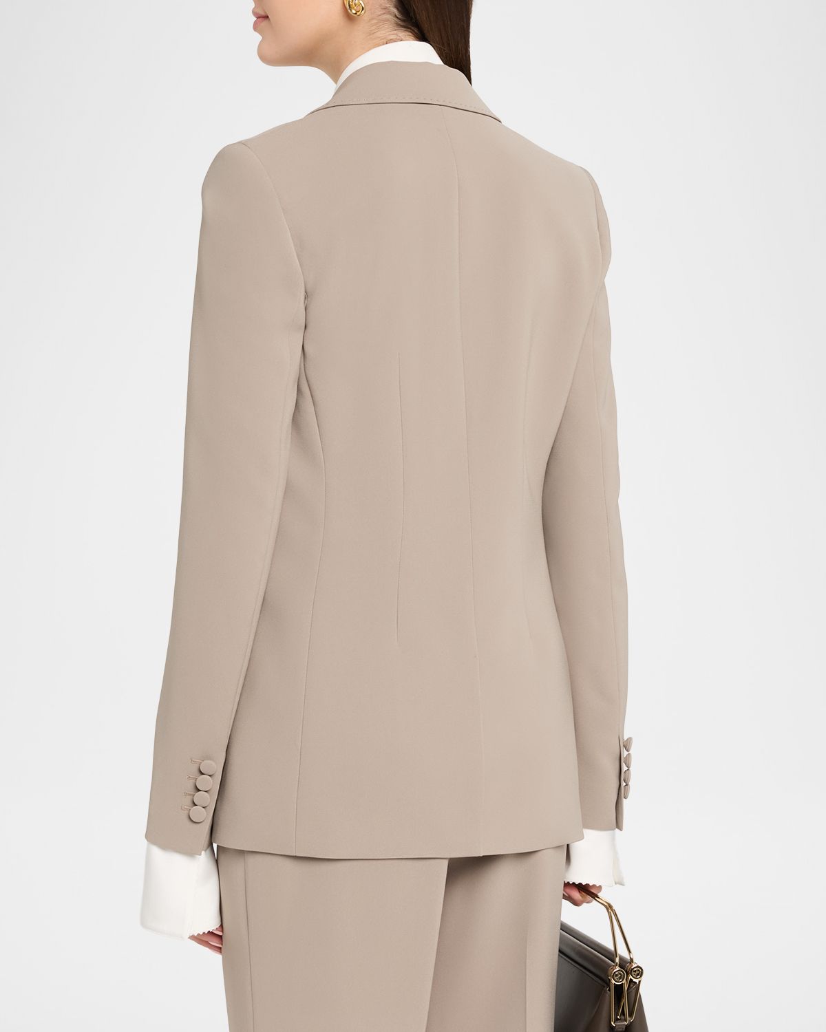 Lafayette 148 New York Single-Button Finesse Crepe Blazer | Thumbnail 3 Lafayette 148 New York Single-Button Finesse Crepe Blazer | Thumbnail 3