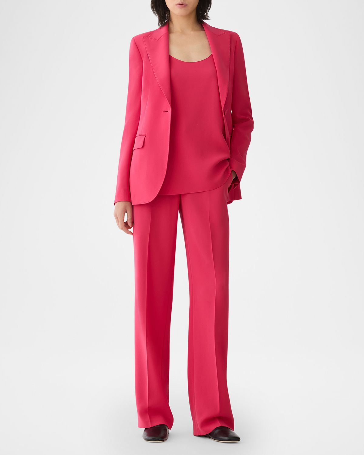 Lafayette 148 New York Single-Button Finesse Crepe Blazer | Thumbnail 5 Lafayette 148 New York Single-Button Finesse Crepe Blazer | Thumbnail 5