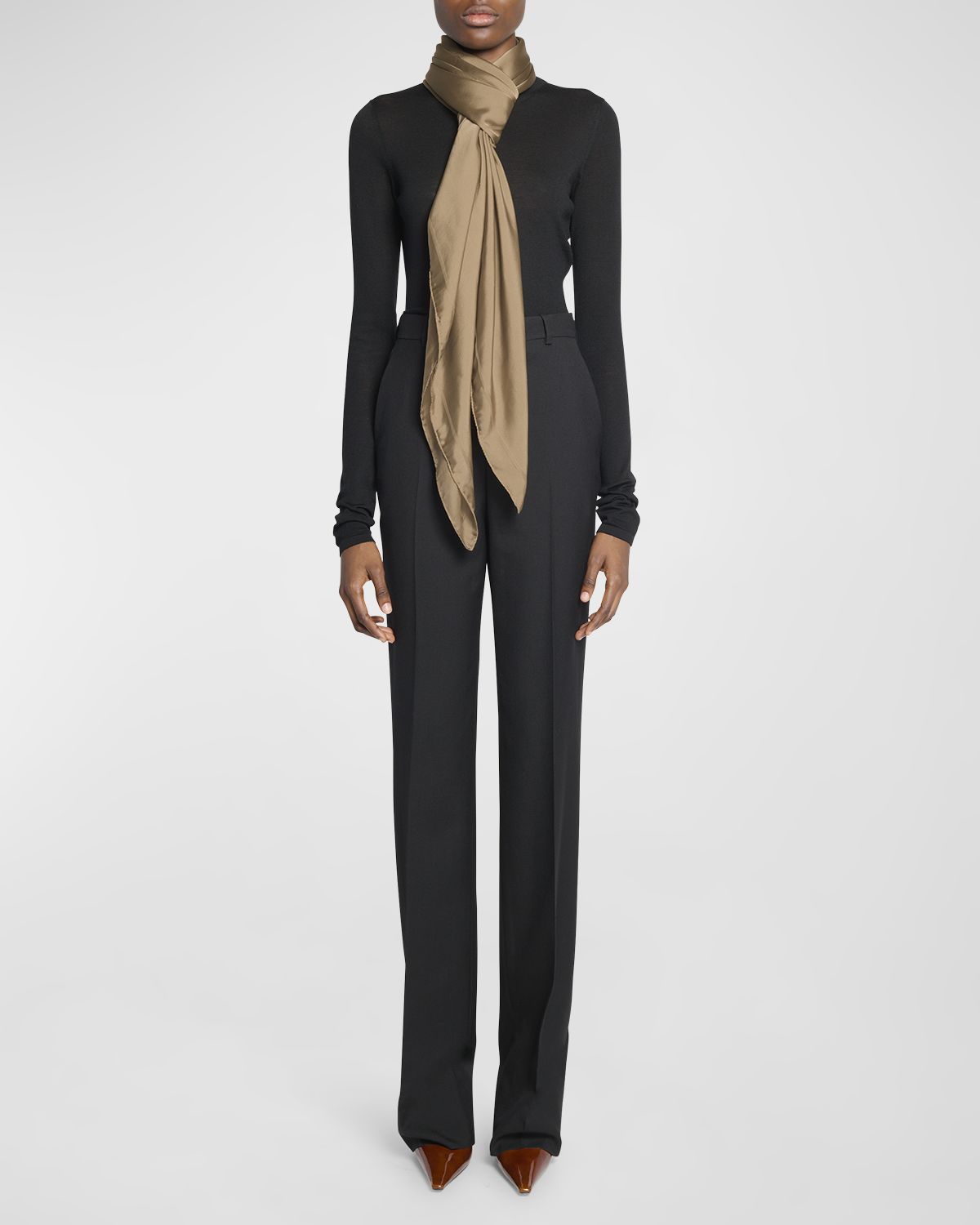 Saint Laurent YSL Silk Square Scarf