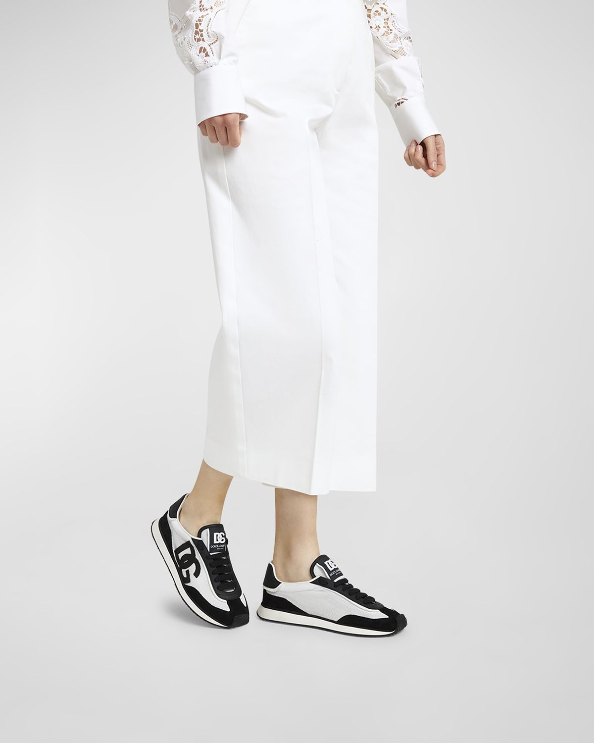 Dolce & Gabbana Mixed-Material DG Cushion Sneakers