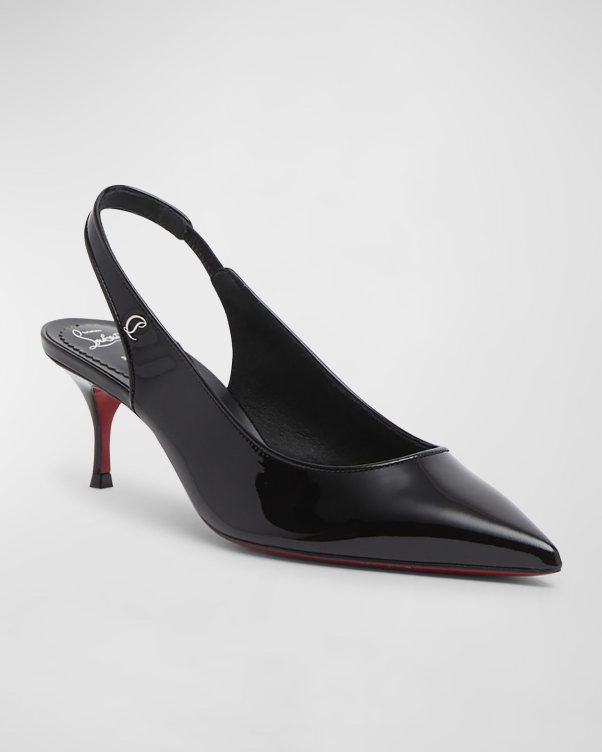 Christian Louboutin 55mm Kate Sporty Patent Slingback Pumps