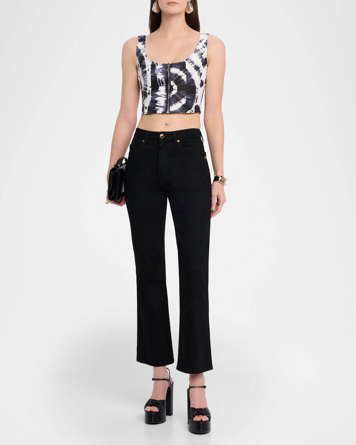 Cout De La Liberte Jackie Bullet Dye Stretch Leather Bustier