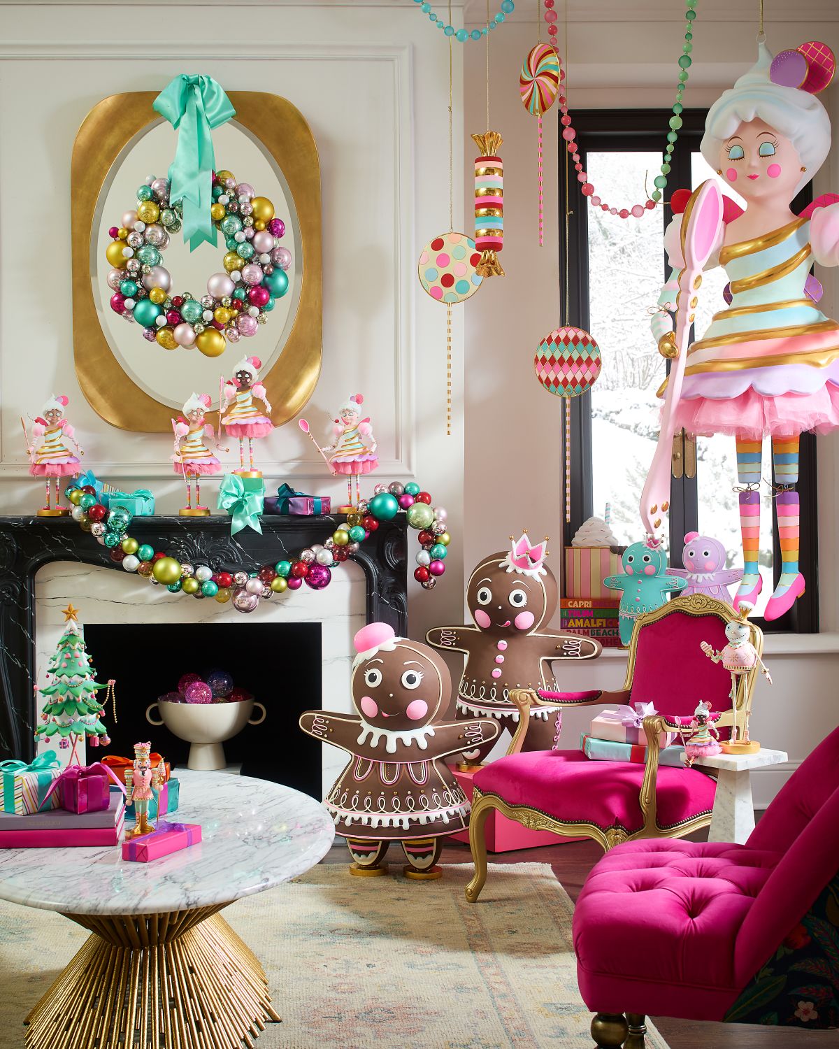 Glitterville Ginger Dippsy Christmas Display, 33"