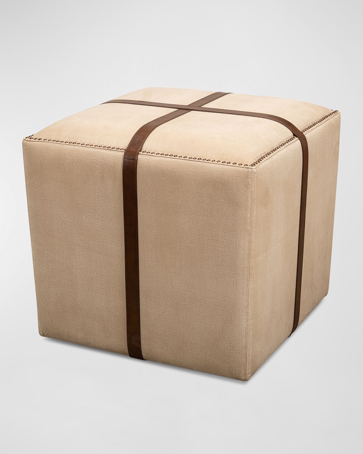 Sarreid Leather Strap Ottoman | Thumbnail 5 Sarreid Leather Strap Ottoman | Thumbnail 5