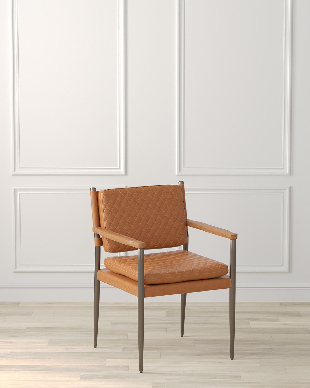 Sarreid Harley Leather Dining Arm Chair | Thumbnail 7 Sarreid Harley Leather Dining Arm Chair | Thumbnail 7