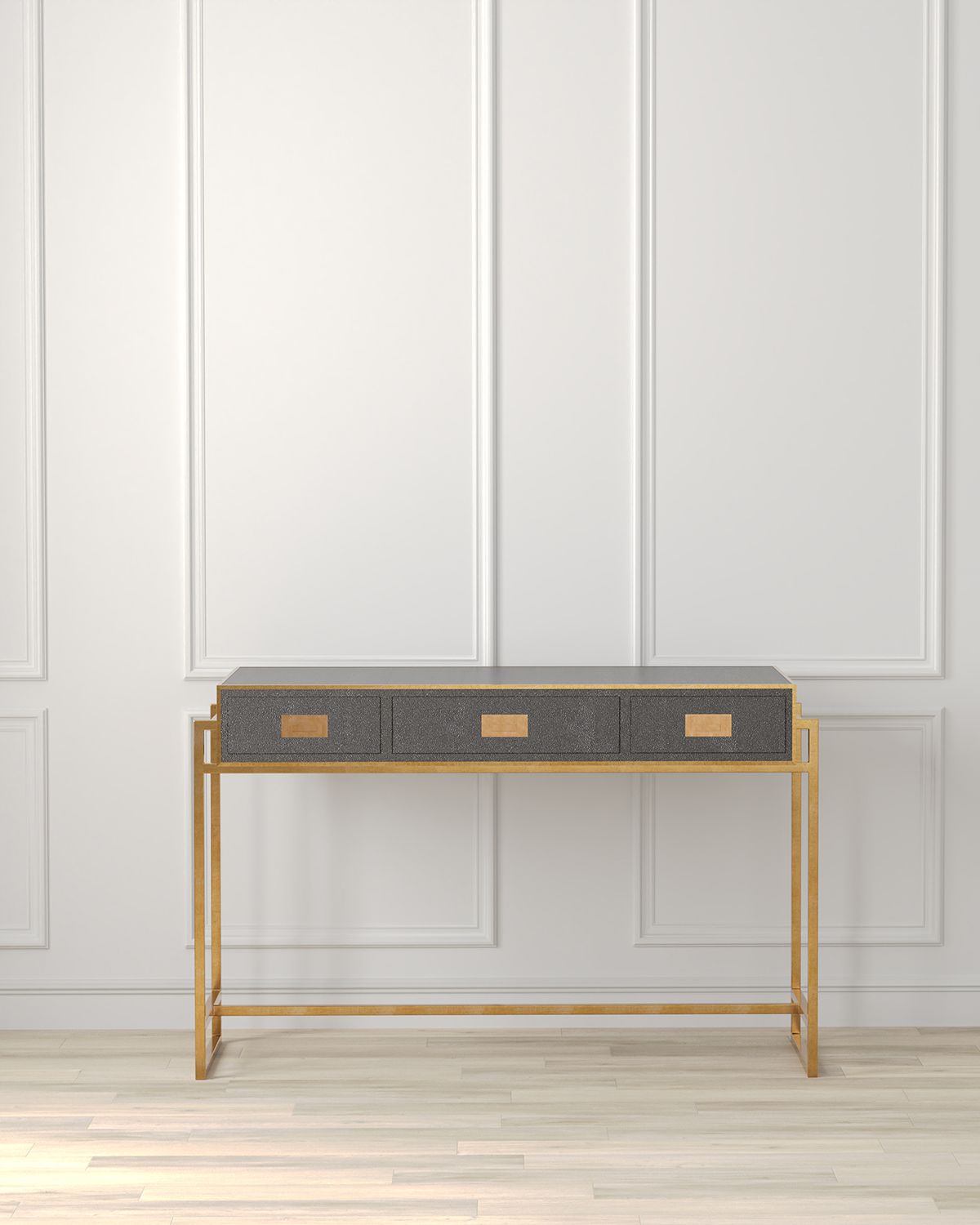 Sarreid Shagreen Leather Desk | Thumbnail 6
