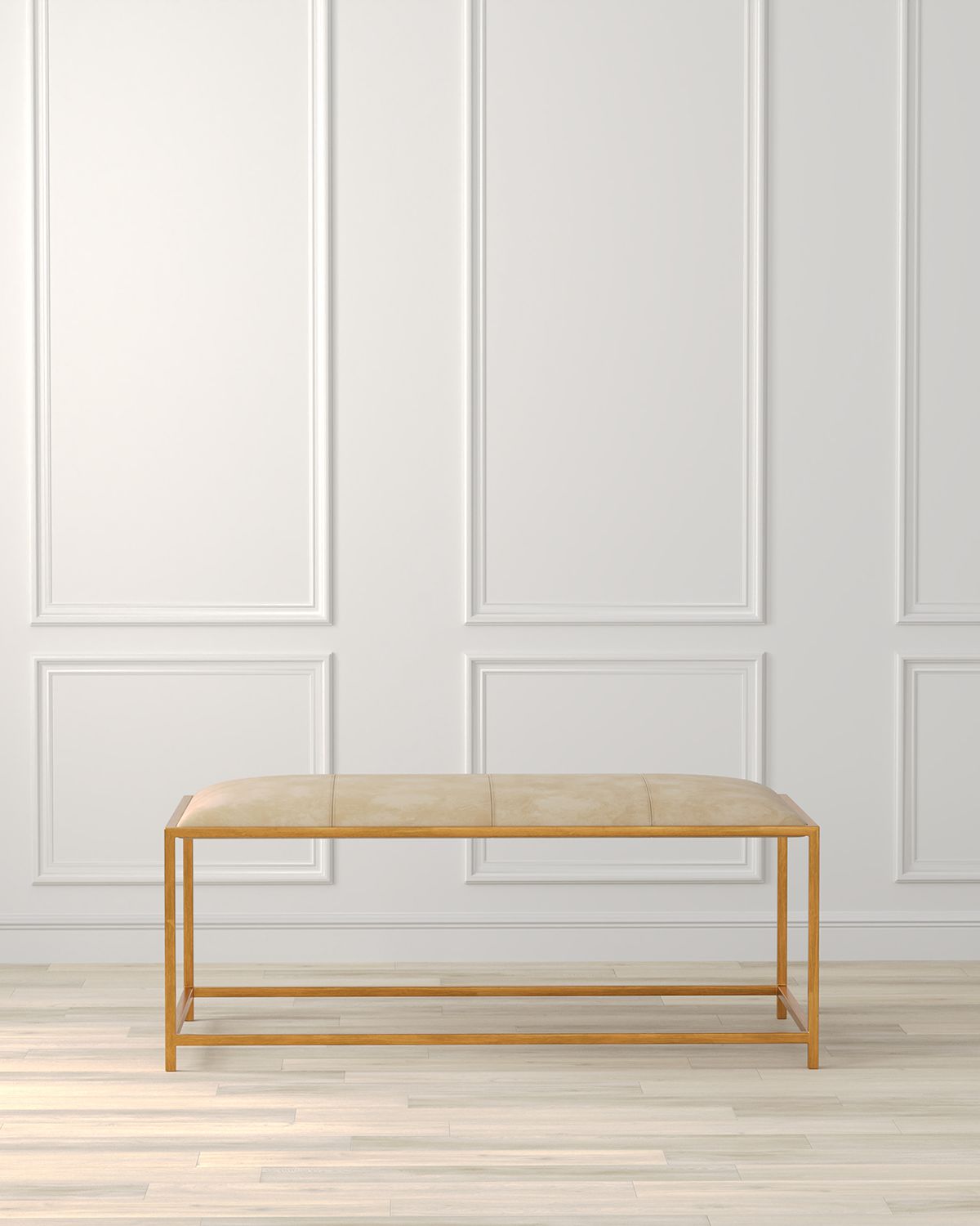 Sarreid Montvale Leather Bench, 48" | Thumbnail 7