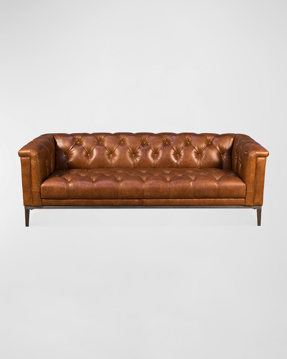 Sarreid Cuba Leather Chesterfield Sofa - 88" | Thumbnail 7 Sarreid Cuba Leather Chesterfield Sofa - 88" | Thumbnail 7