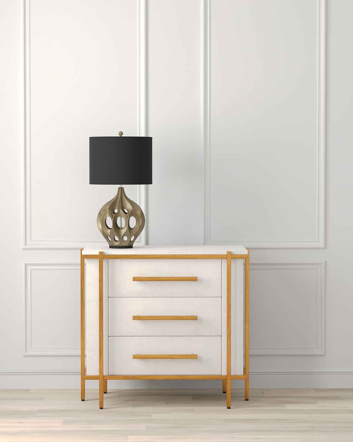 Sarreid Blakely Faux Shagreen Nightstand | Thumbnail 7 Sarreid Blakely Faux Shagreen Nightstand | Thumbnail 7