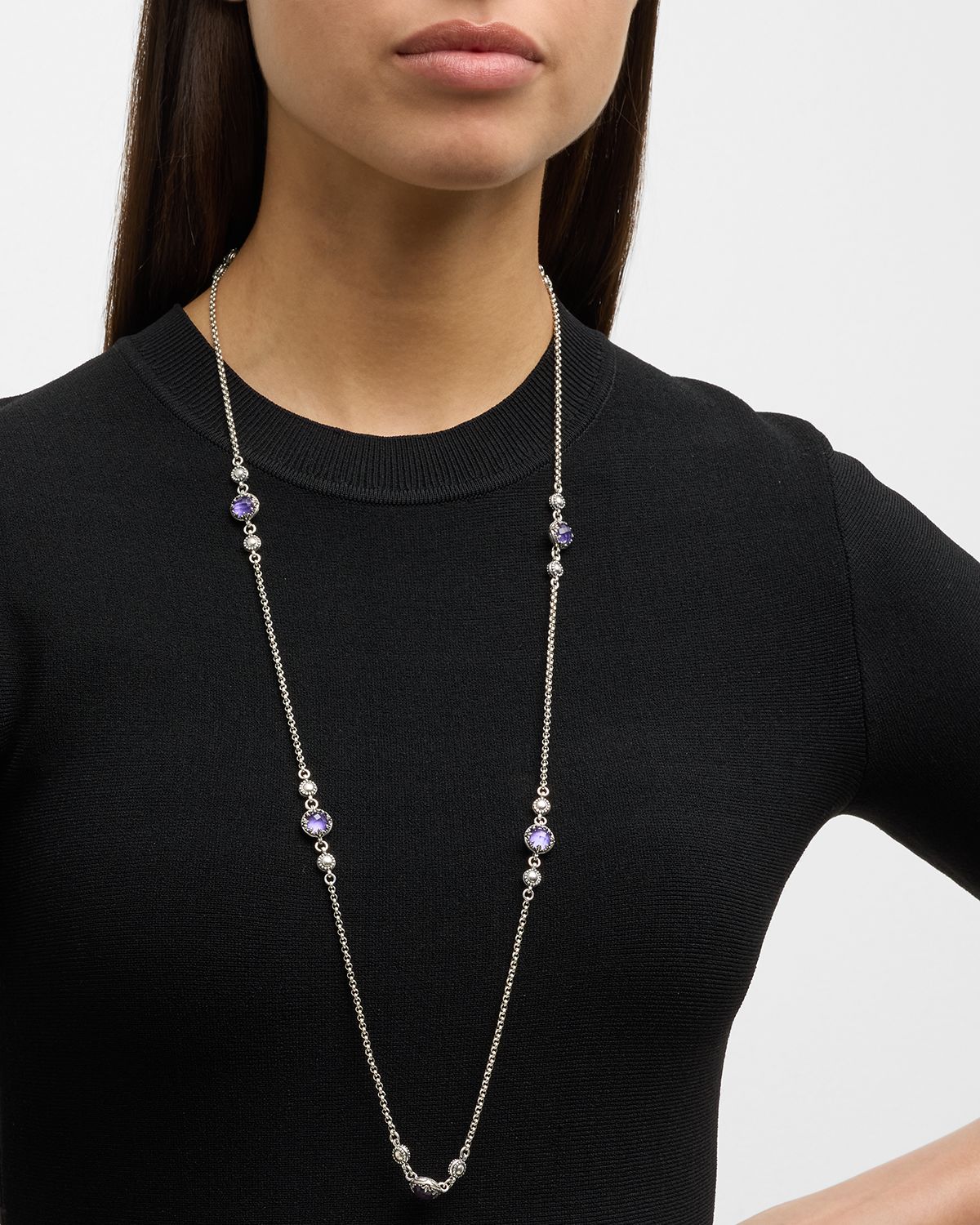 Konstantino Gen K 2 Sterling Silver and Rock Crystal Necklace