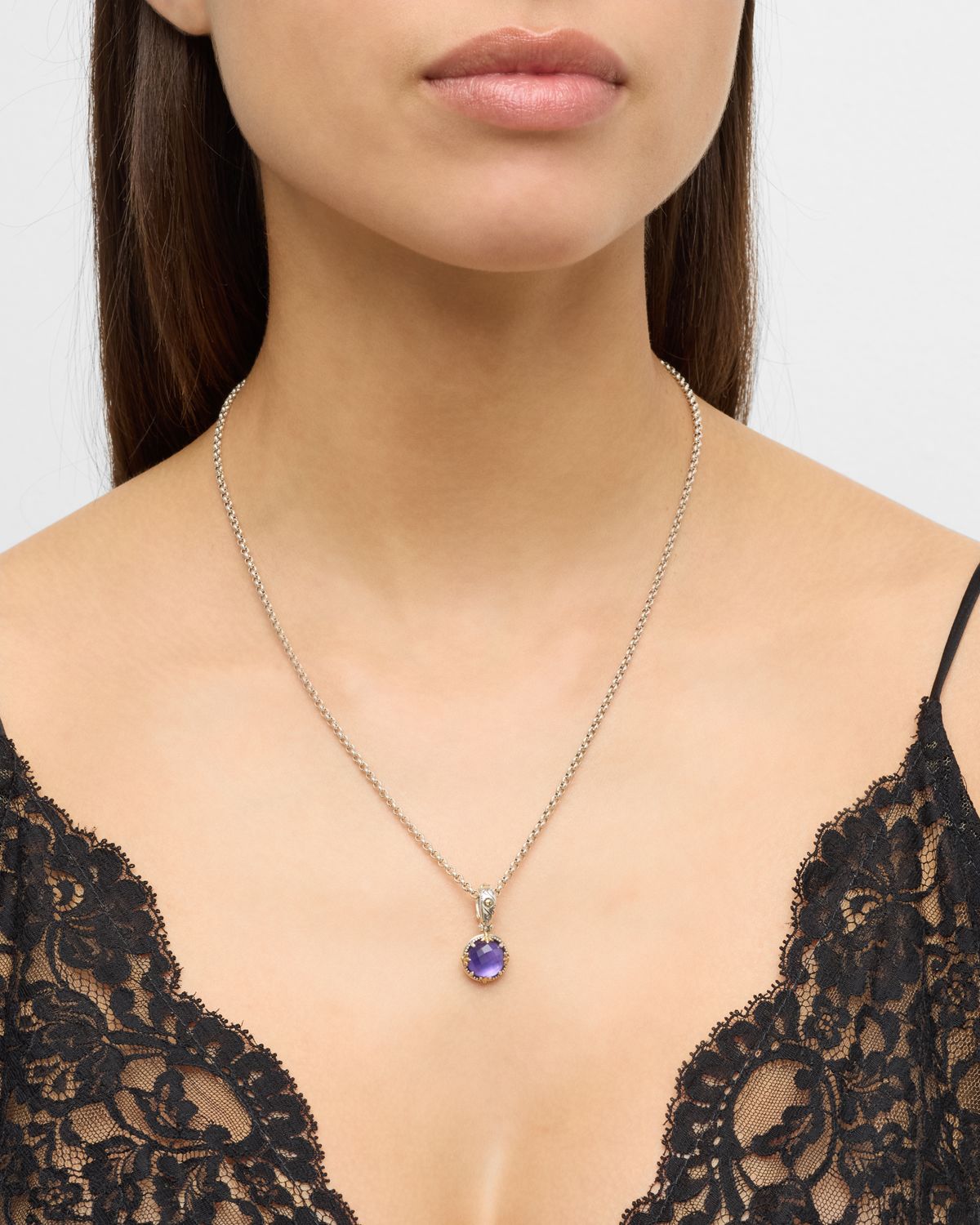 Konstantino Gen K 2 Silver and 18K Gold Rock Crystal Pendant