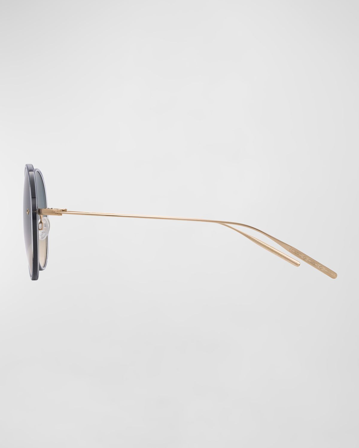 Barton Perreira Rigby Golden Titanium & Acetate Round Sunglasses
