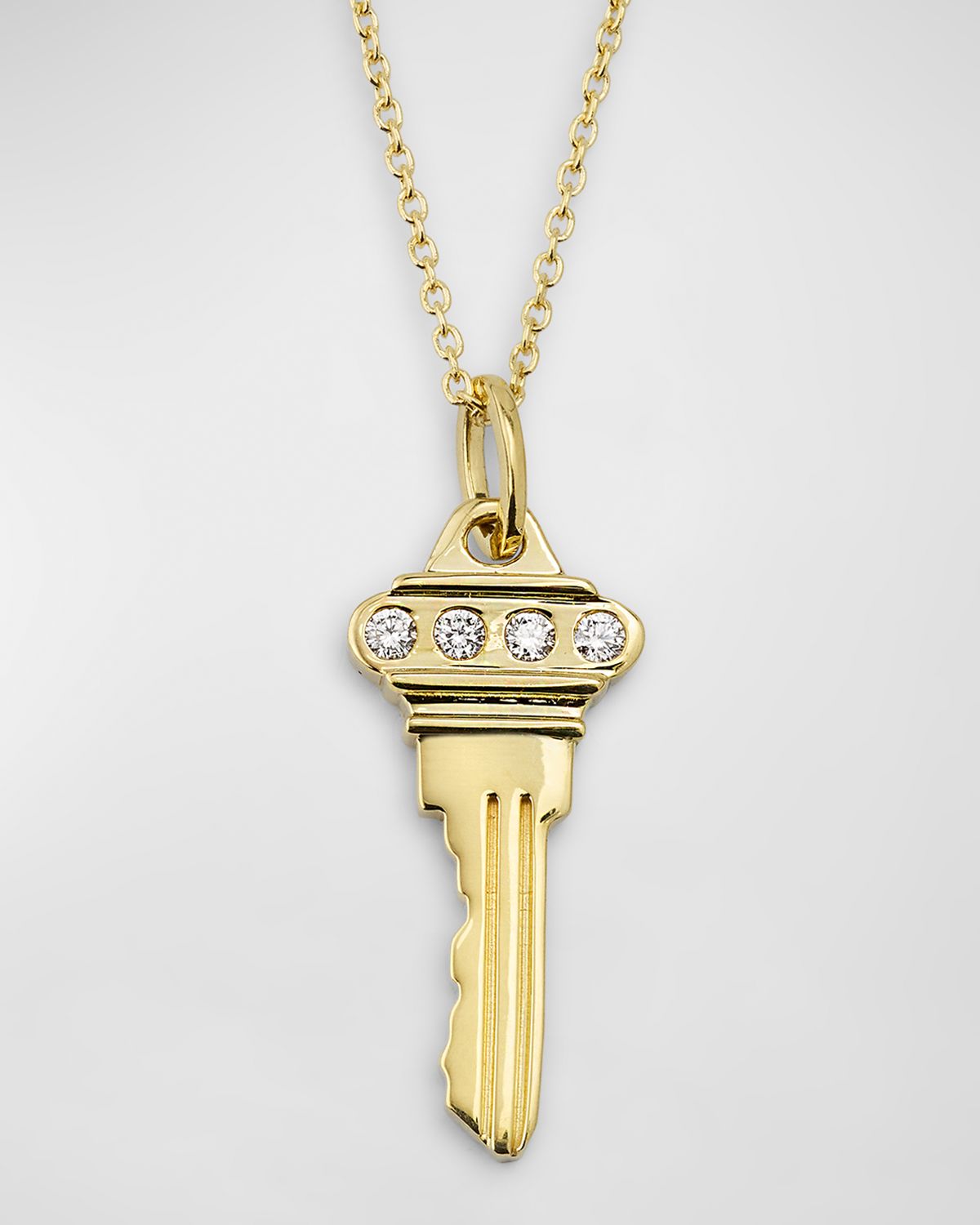 Roberto Coin 18K Key Pendant Necklace with Diamonds