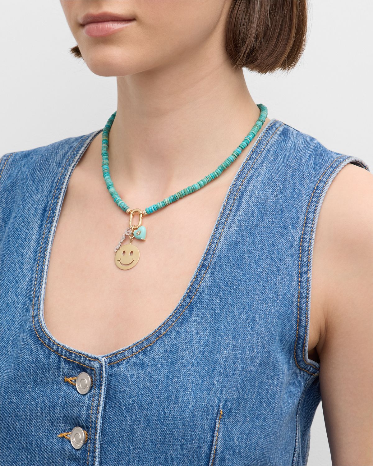 Sydney Evan Beaded Necklace and Charms Combo