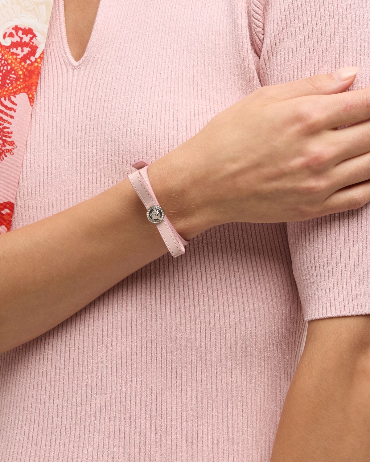 Versace Medusa Greca Leather Bracelet