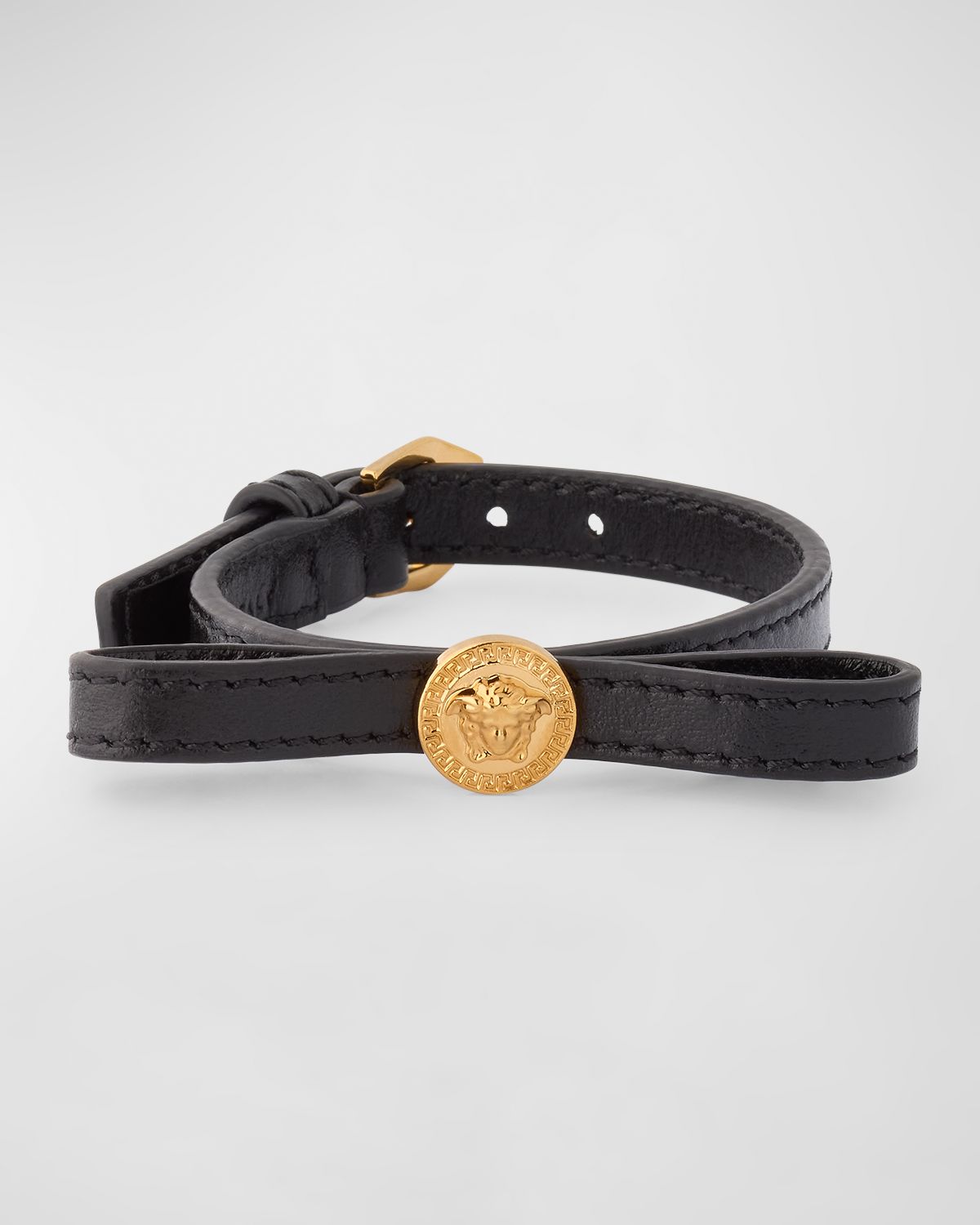 Versace Medusa Greca Leather Bracelet