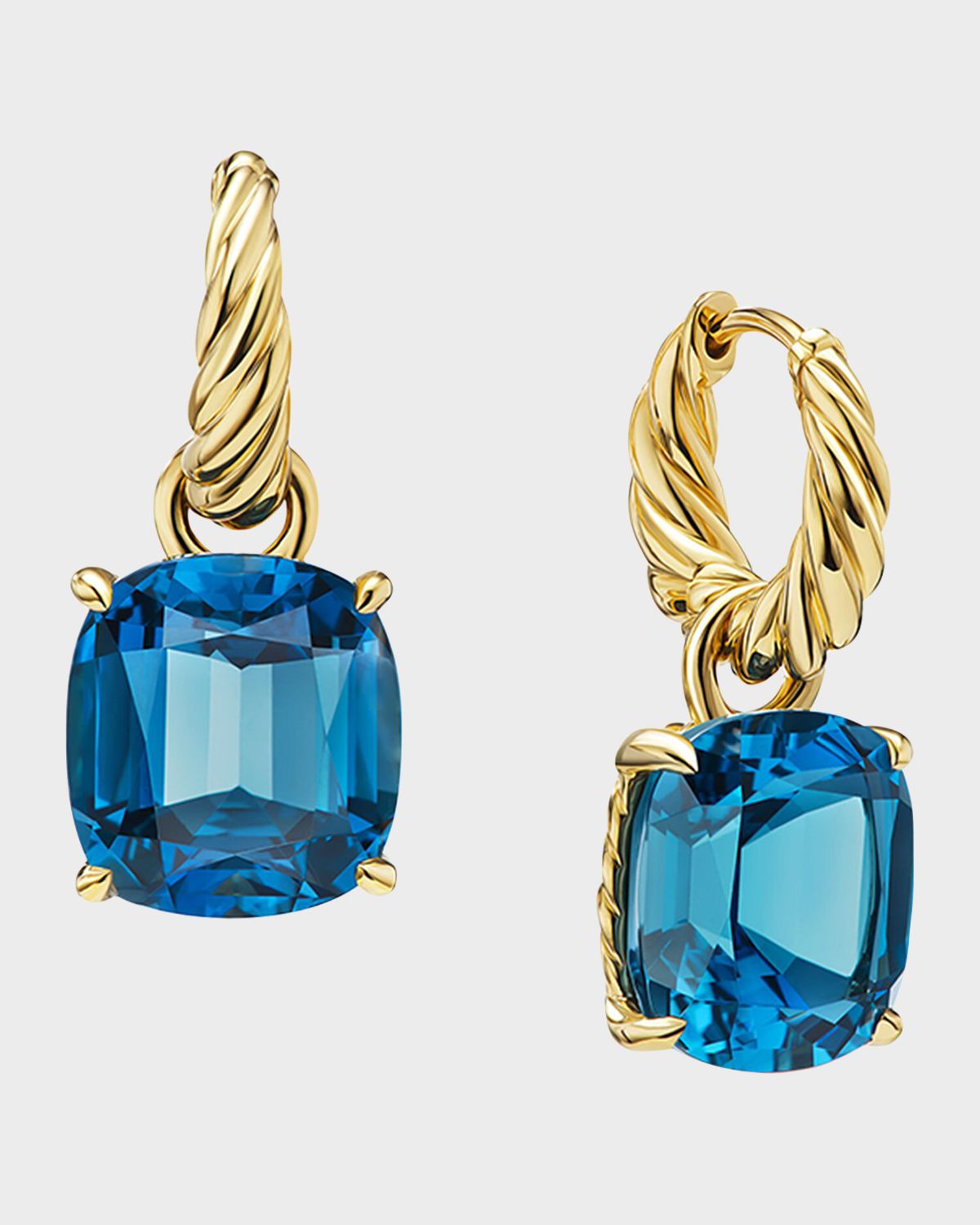 David Yurman Marbella Hoop Earrings with Gemstone in 18K Gold