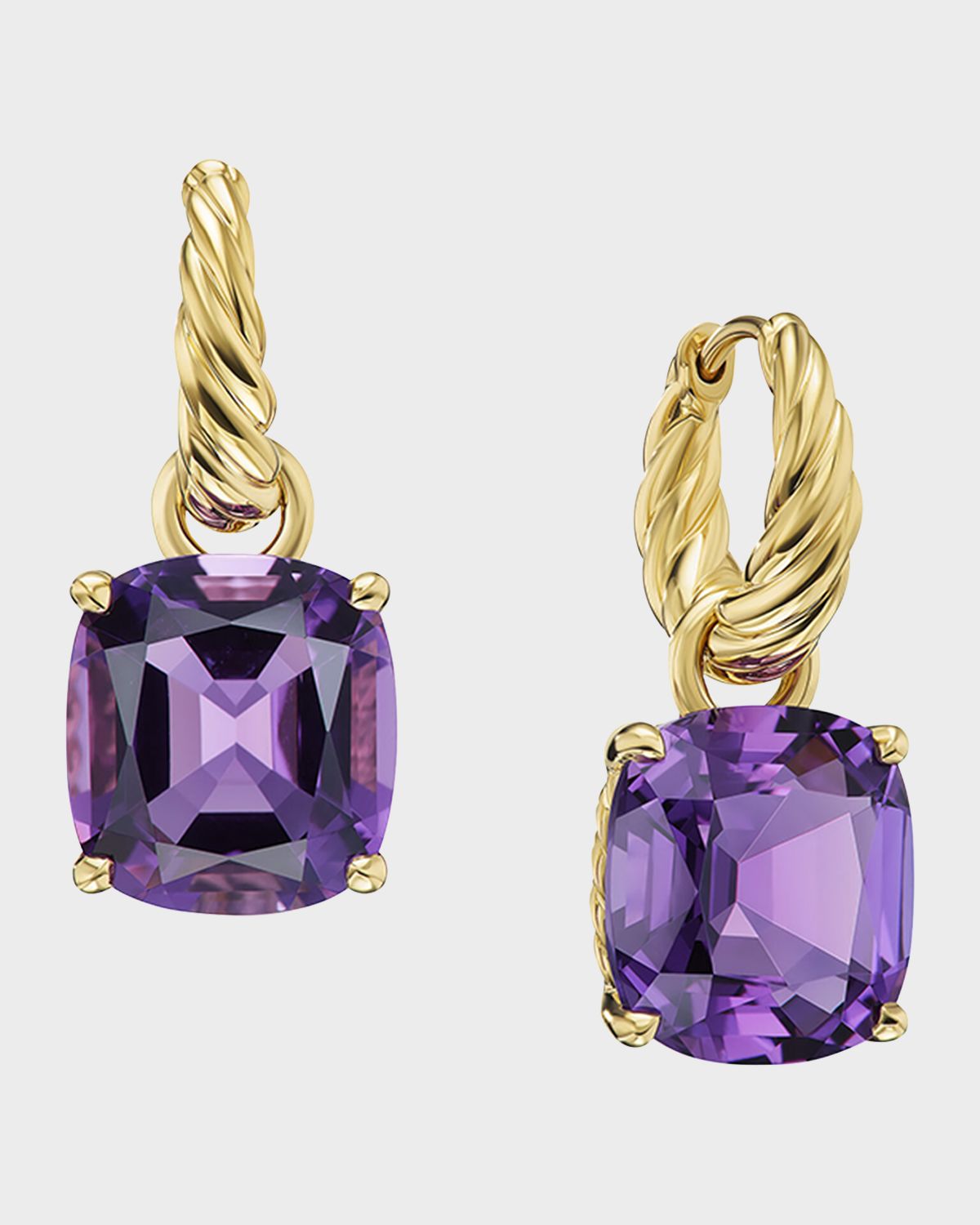 David Yurman Marbella Hoop Earrings with Gemstone in 18K Gold