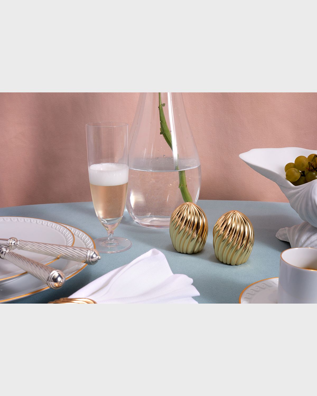 L 'Objet Gold-Tone Ripple Spice Jewels Set of 2