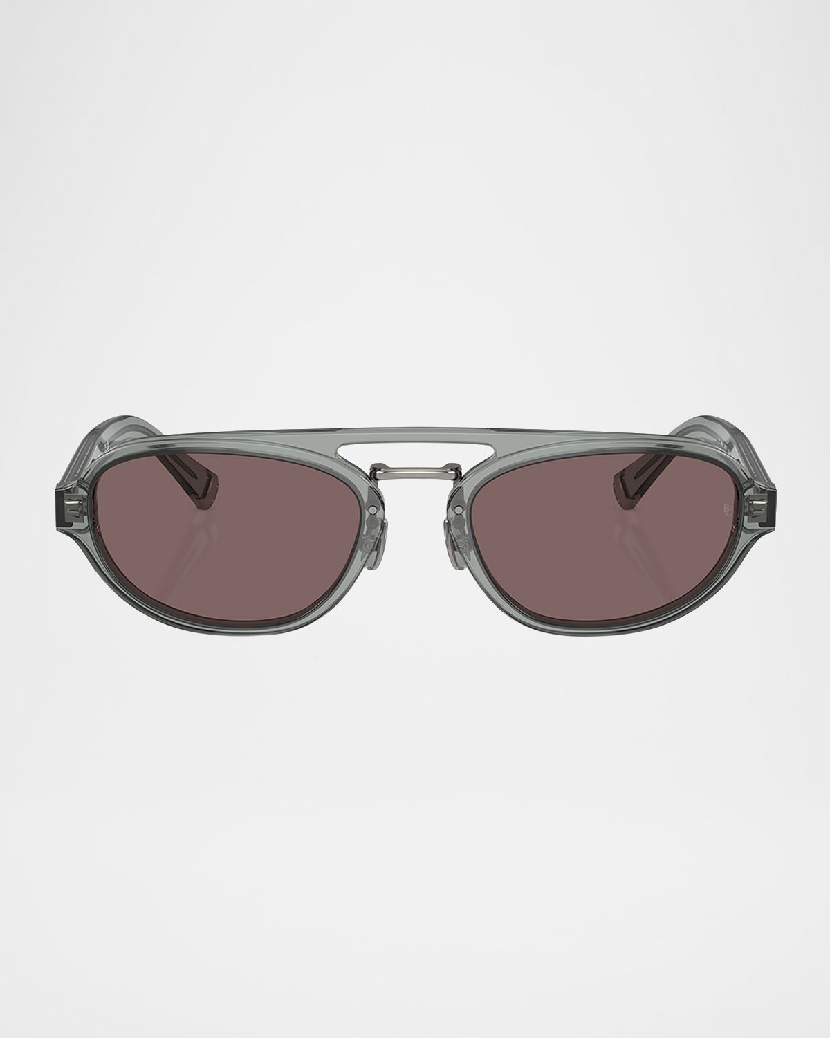 Brunello Cucinelli Men 's Acetate Oval Sunglasses