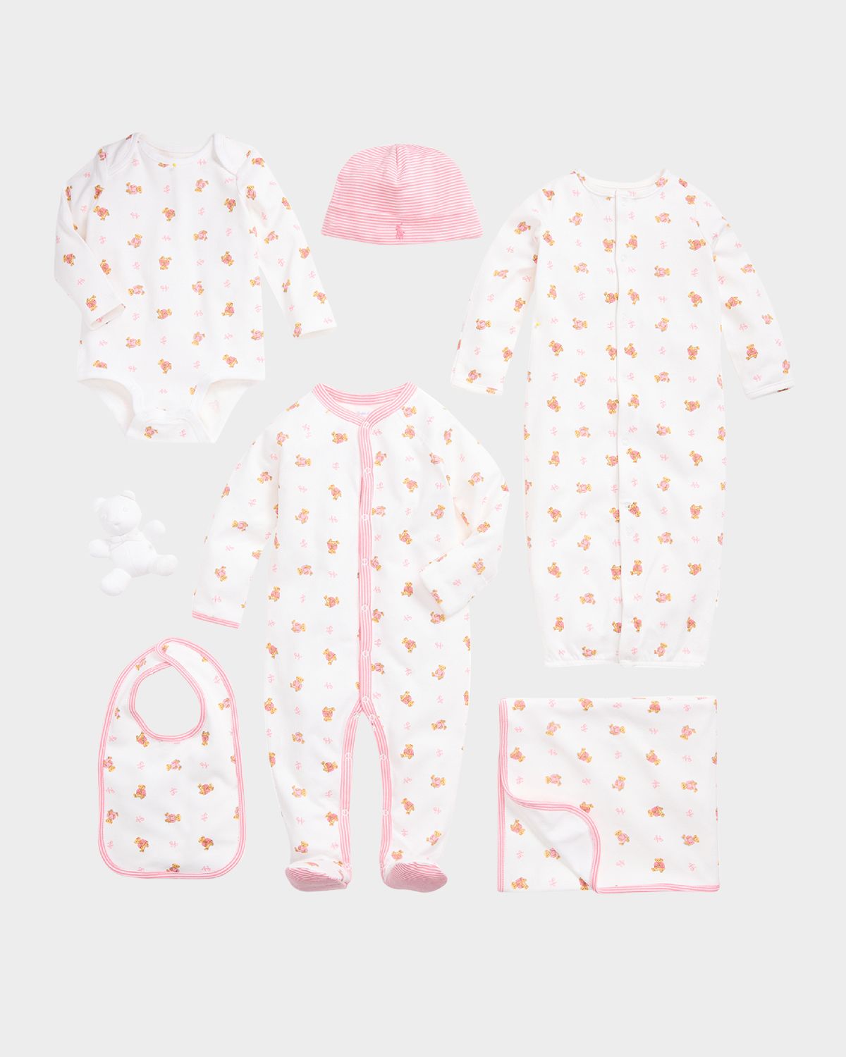 Polo Ralph Lauren Kid 's 7-Piece Gift Box Set, Size Newborn-9M