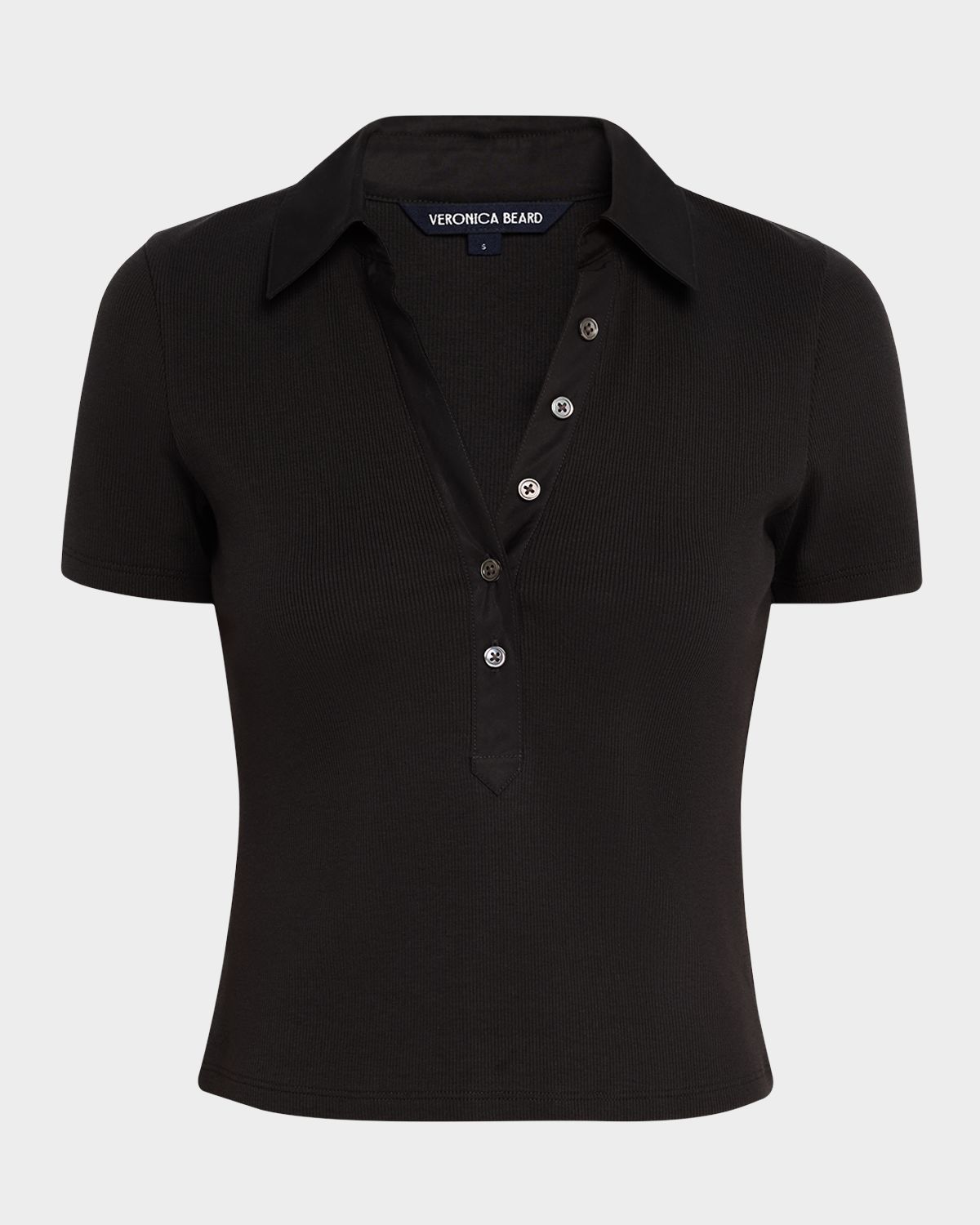 Veronica Beard Kearney Short-Sleeve Polo Top | Thumbnail 6 Veronica Beard Kearney Short-Sleeve Polo Top | Thumbnail 6