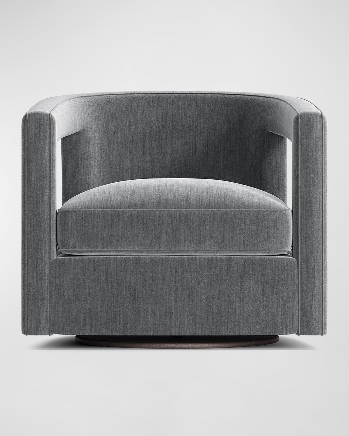 Bernhardt Interiors Alana Icy Slate Blue Swivel Chair