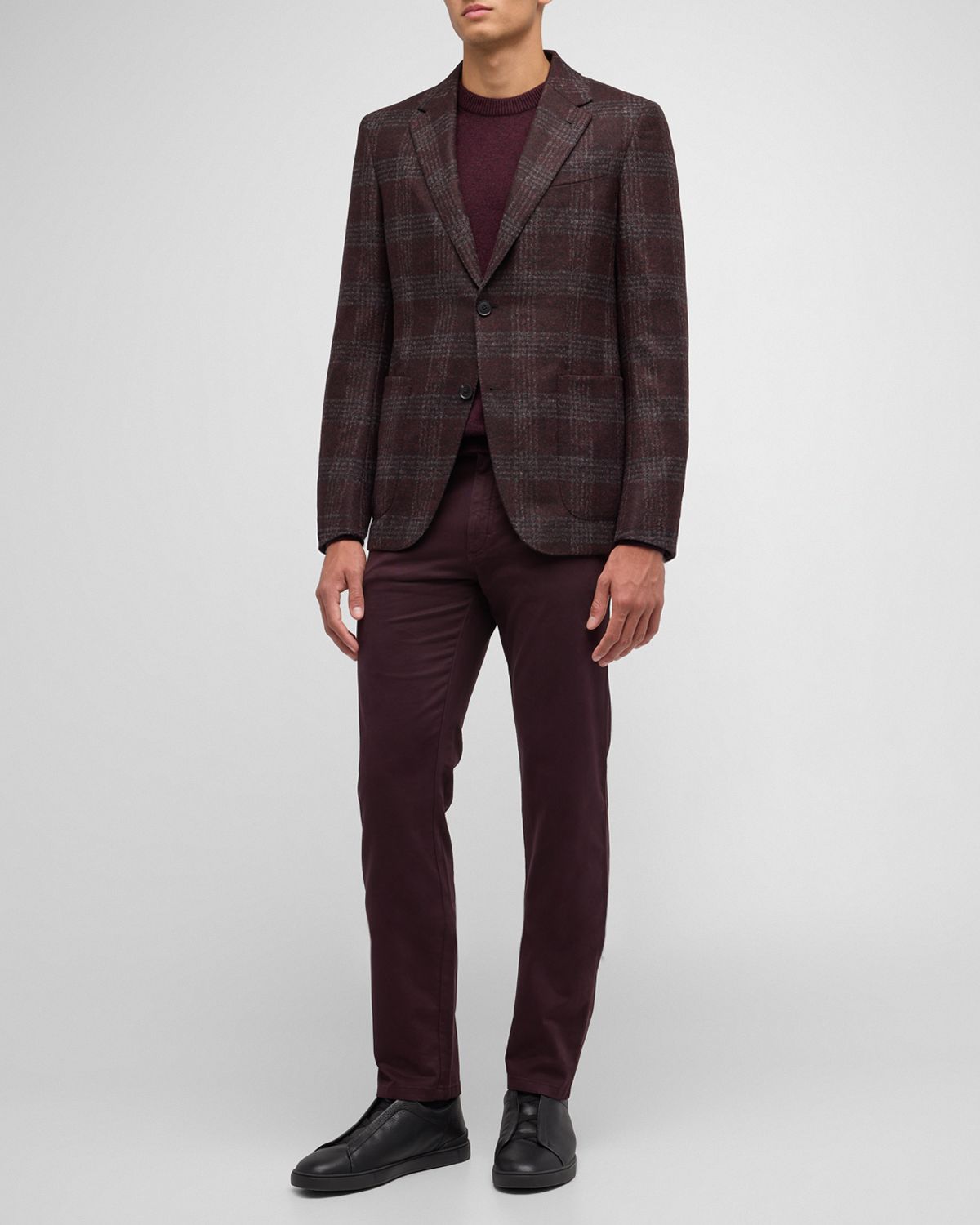 ZEGNA Men 's Wool-Blend Plaid Sport Coat