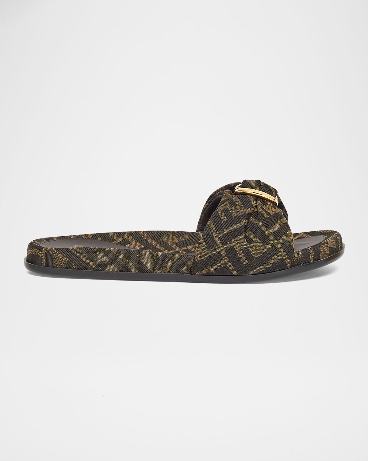 Fendi FF Jacquard Flat Slides