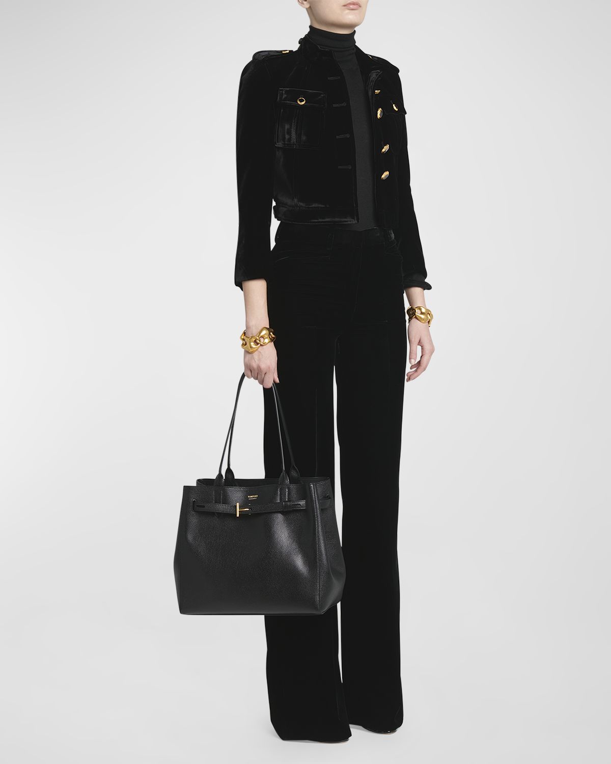 TOM FORD Audrey Medium Tote Bag in Grain Leather