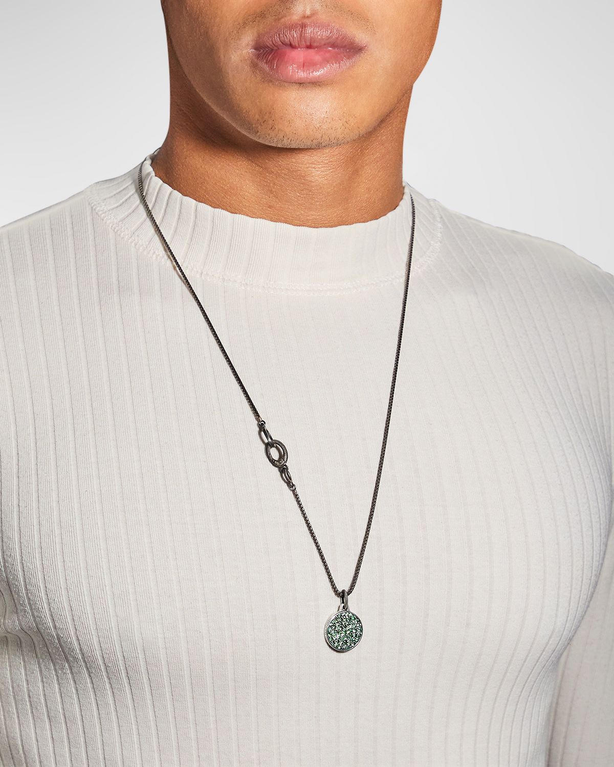 Marco Dal Maso Men 's Moneta Sovereign Disc Pendant Necklace