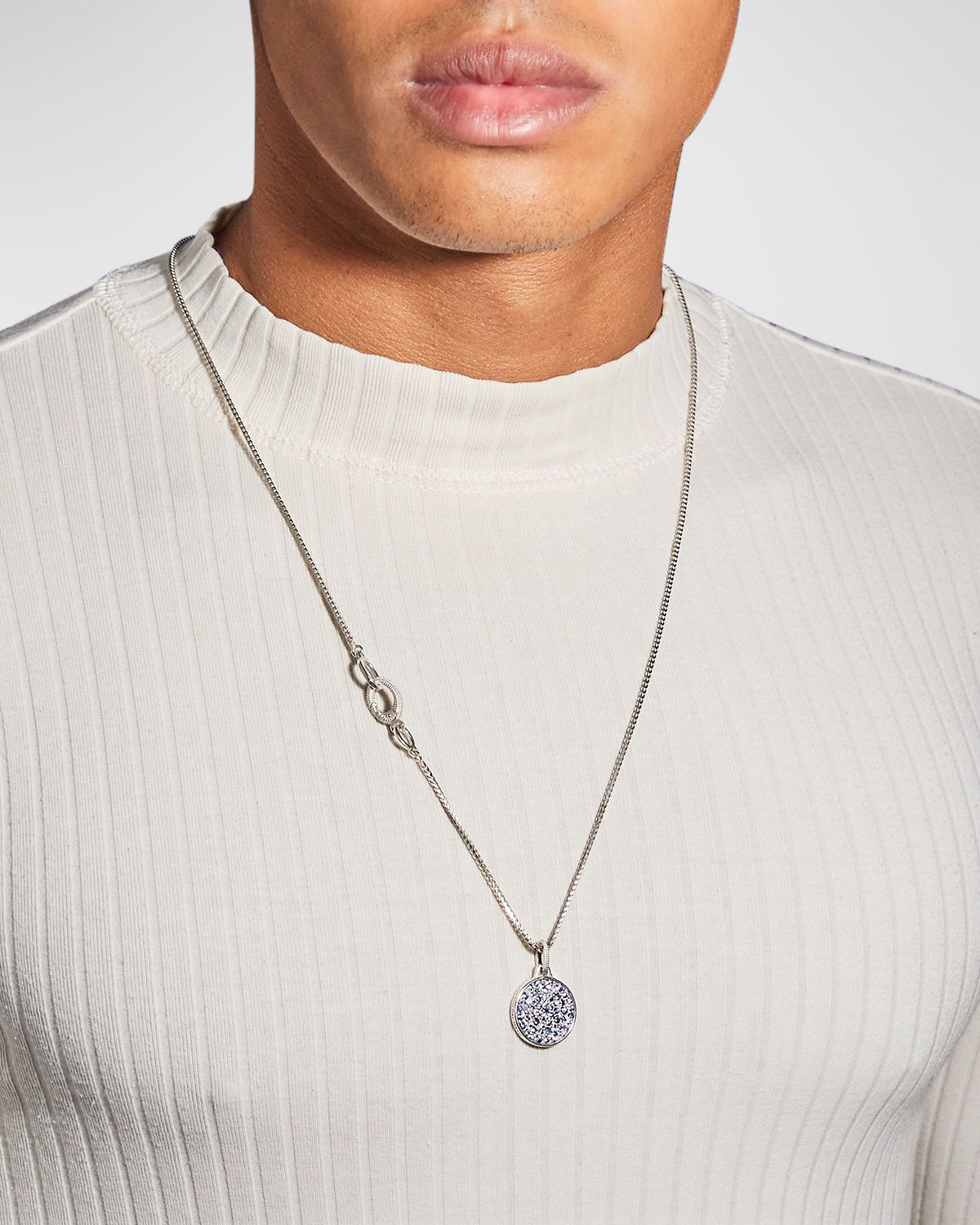 Marco Dal Maso Men 's Moneta Sovereign Disc Pendant Necklace