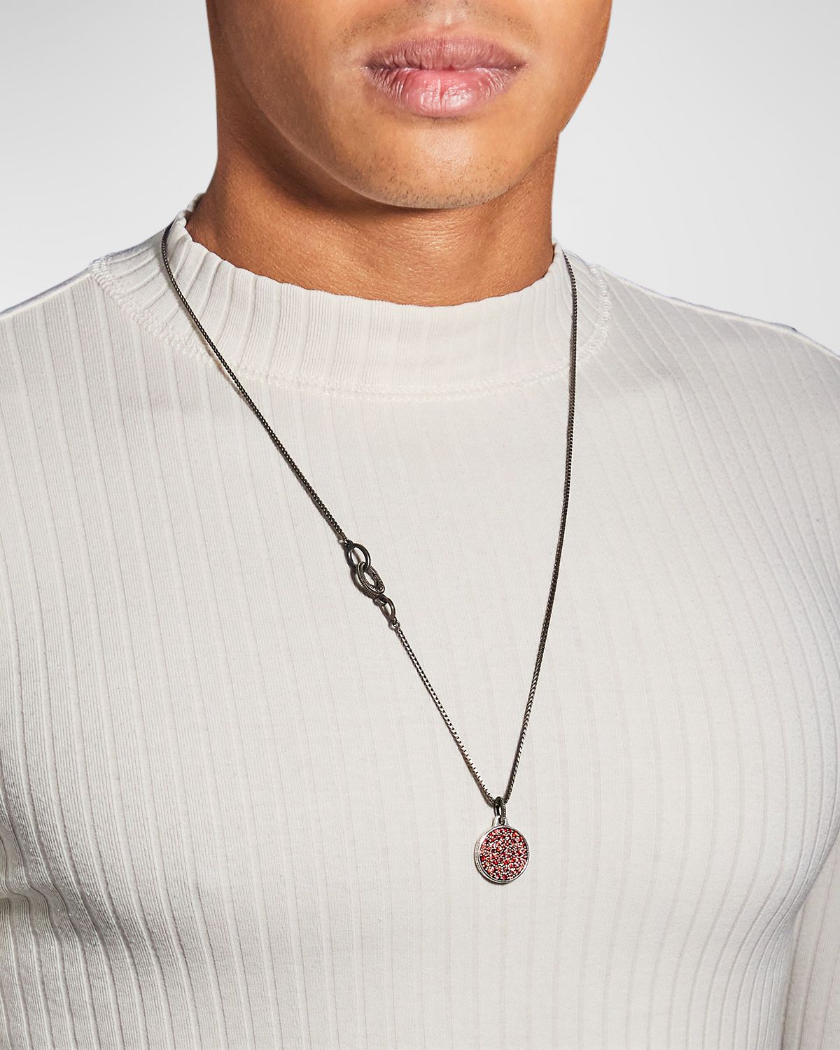 Marco Dal Maso Men 's Moneta Sovereign Disc Pendant Necklace