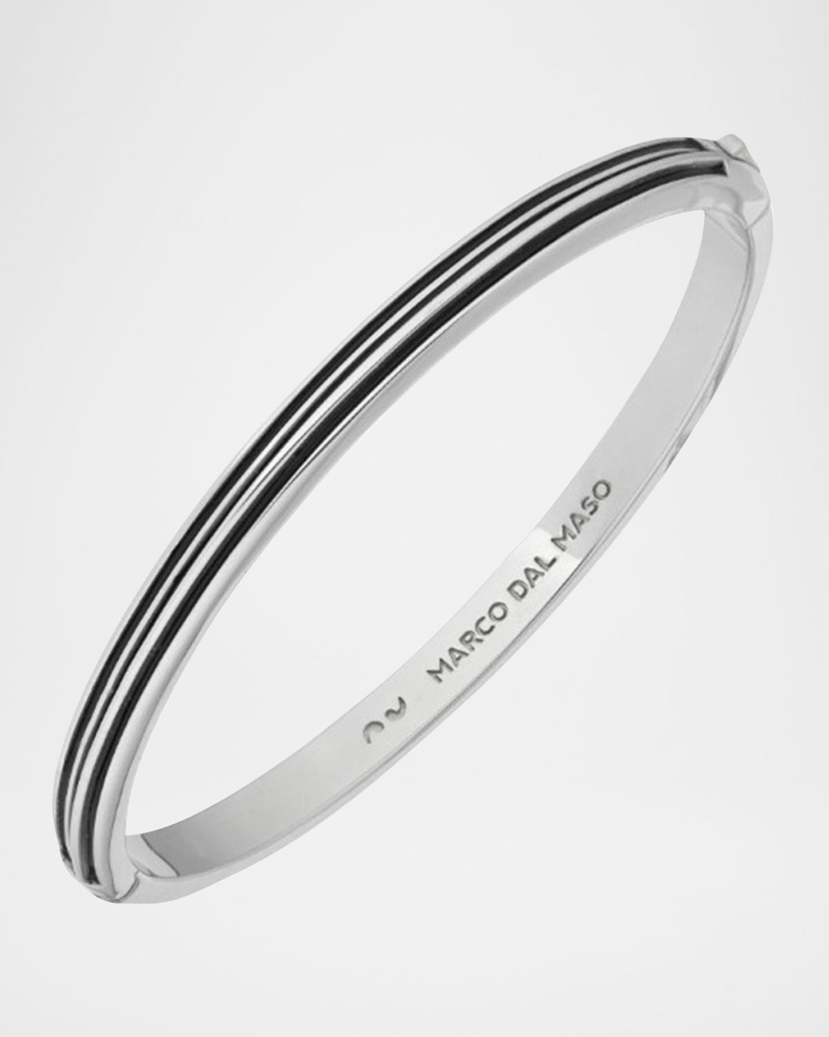 Marco Dal Maso Men 's Acies Thin Bangle Bracelet, Silver