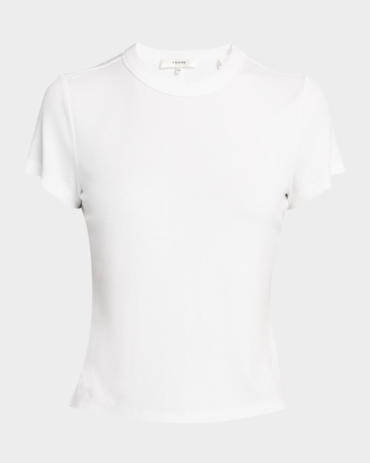 FRAME Ribbed Crewneck Baby Tee