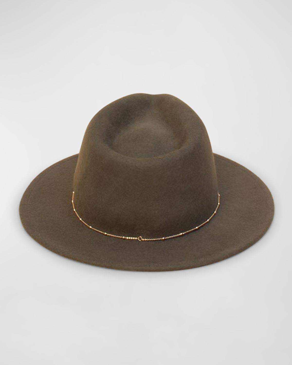 Van Palma Noe Lamb Felt Fedora With Chain