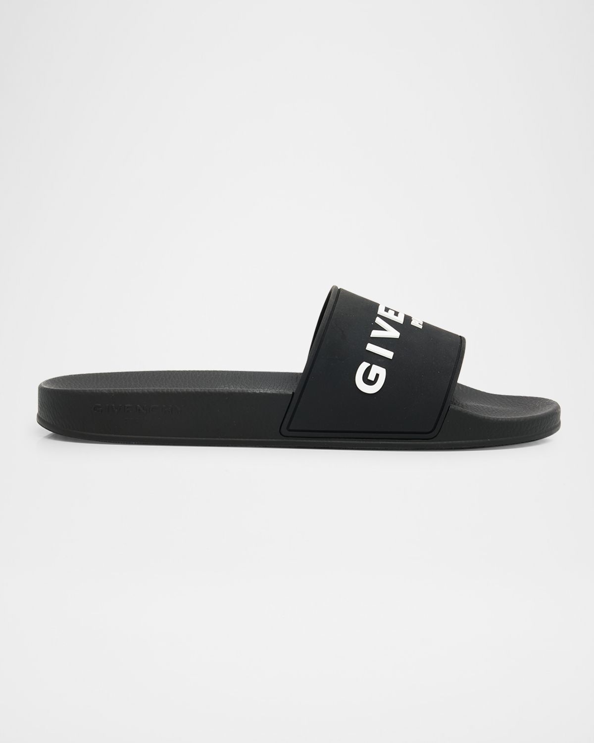Givenchy Men 's Leather Logo Slide Sandals