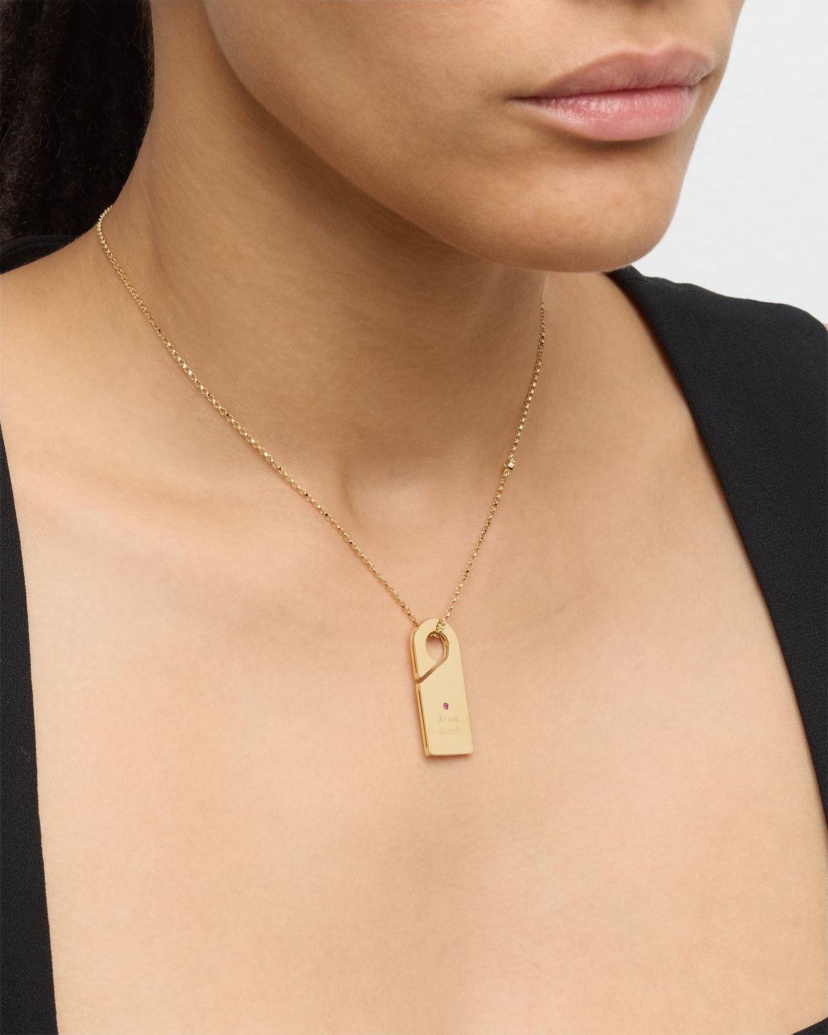 Roberto Coin 18K Yellow Gold Diamond Bezel Necklace