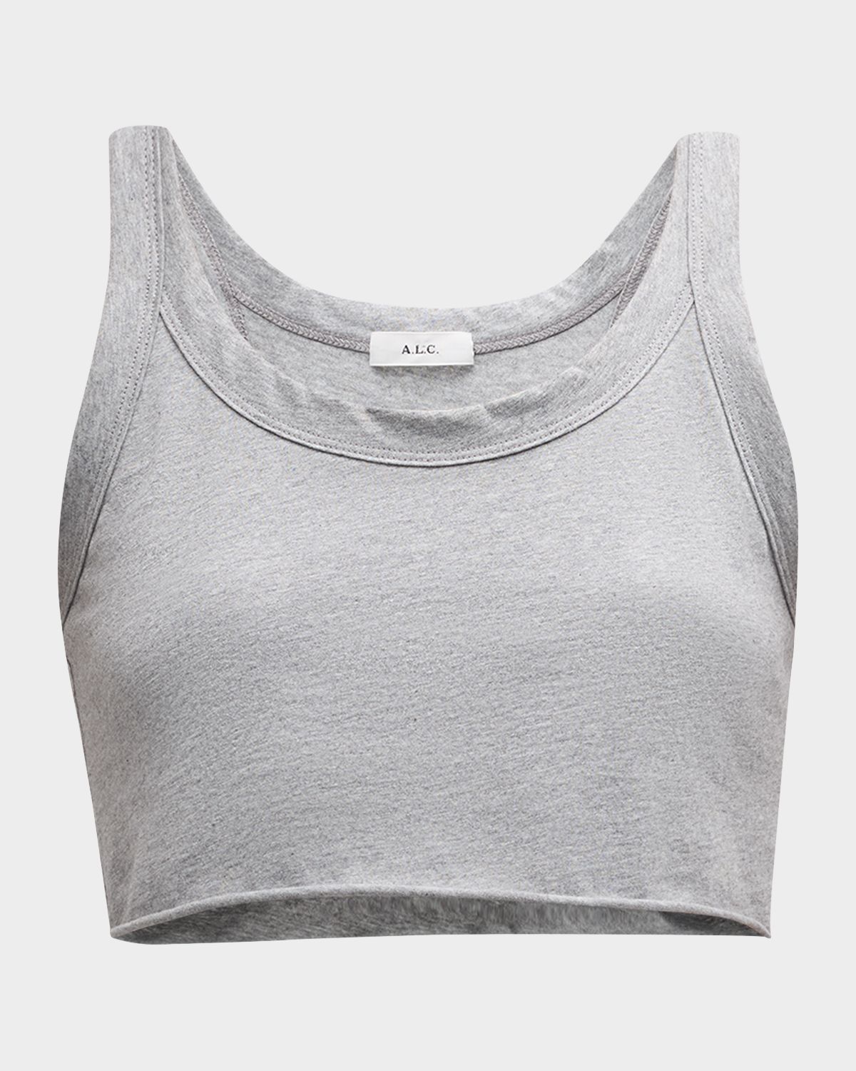 A.L.C. Halsey Cropped Scoop-Neck Tank Top